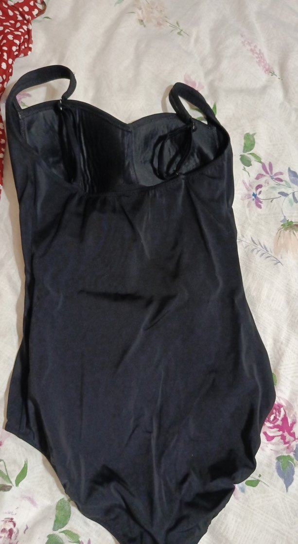 Siyah Drapeli Kadın Mayo - Görsel 3