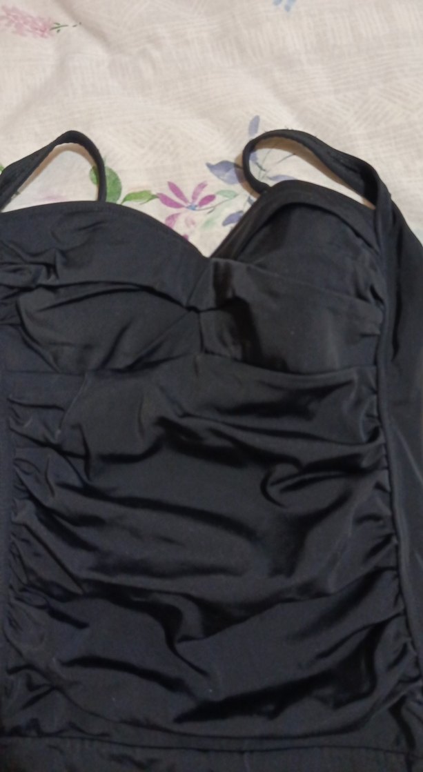 Siyah Drapeli Kadın Mayo - Görsel 2