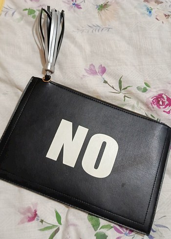 Püsküllü Gri Deri Kadın Portföy Çanta - Görsel 2