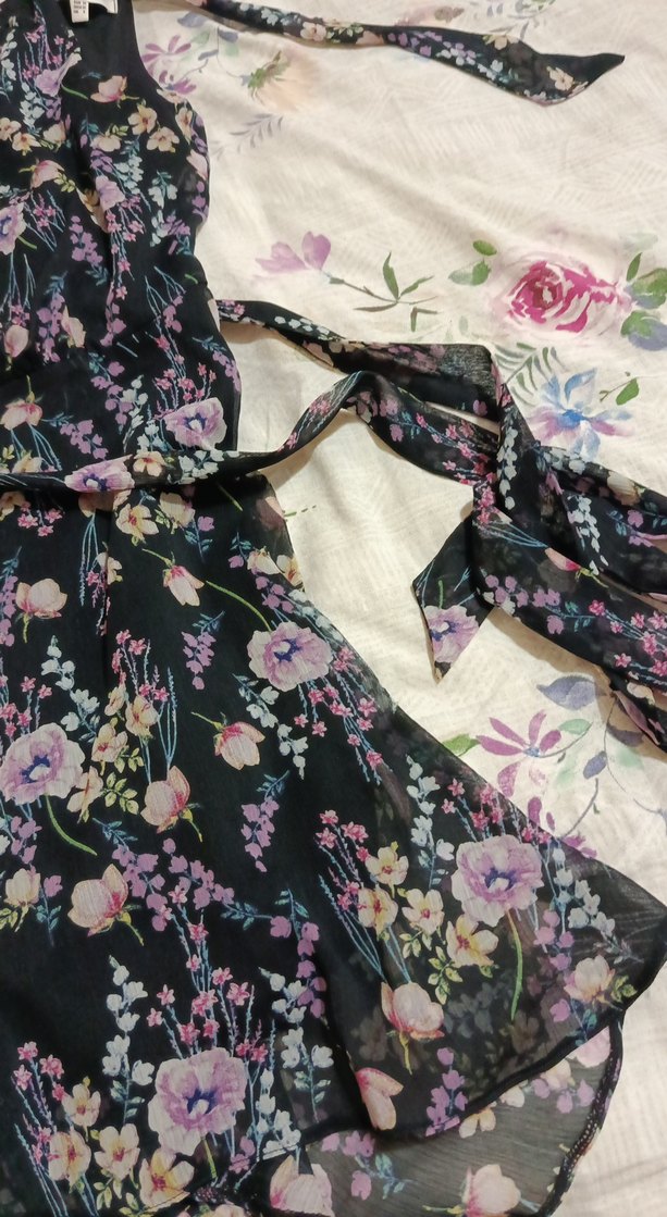 Çiçek Desenli Uzun Bohem Elbise - Görsel 2