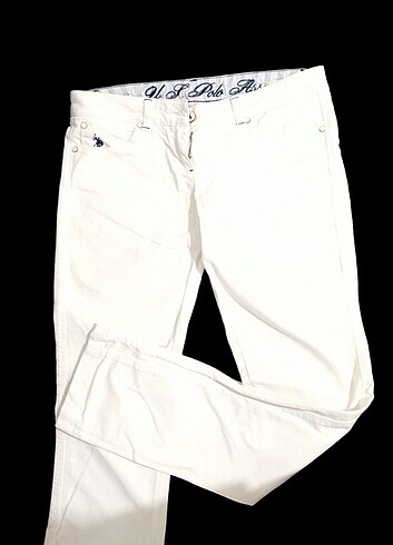 U.S Polo Assn. Kadın Beyaz Kot Pantolon 