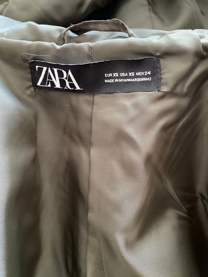 Düğmeli Kapüşonlu Haki Midi  Kaban - Görsel 5