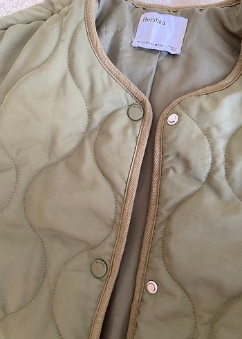 Kadın Haki Düğmeli Rahat Ceket - Görsel 3