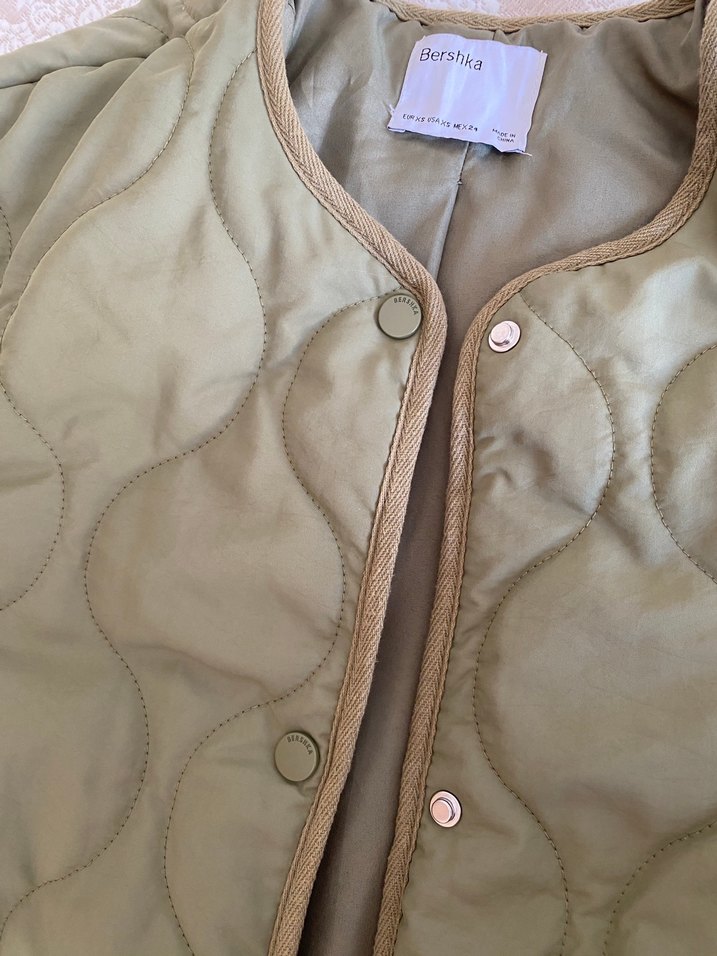 Kadın Haki Düğmeli Rahat Ceket - Görsel 3