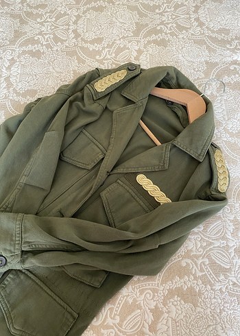 Düğmeli, Normal Boy, Salaş Kesim Keten Ceket - Görsel 4