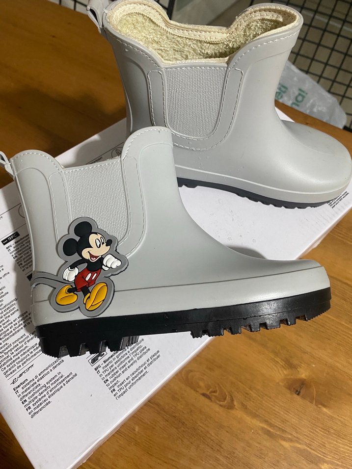 Gri Mickey Desenli unisex Çocuk Yağmur Çizmesi - Görsel 3