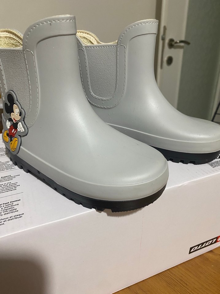 Gri Mickey Desenli unisex Çocuk Yağmur Çizmesi - Görsel 2