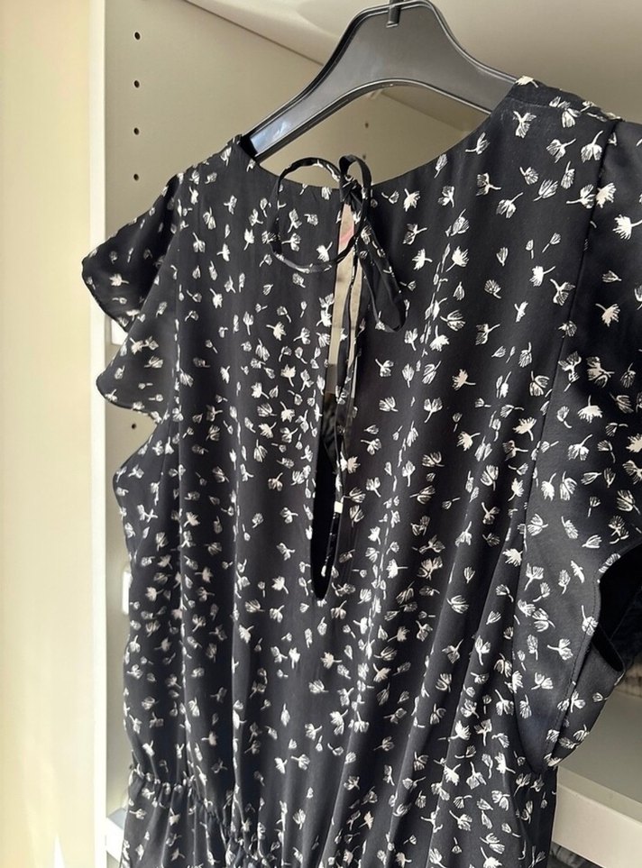 Kadın Siyah Bağlamalı Uzun Tulum - Görsel 2