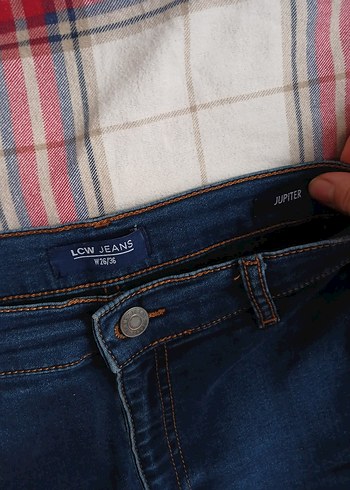 Düğmeli Mavi Kadın Midi Denim Pantolon - Görsel 2