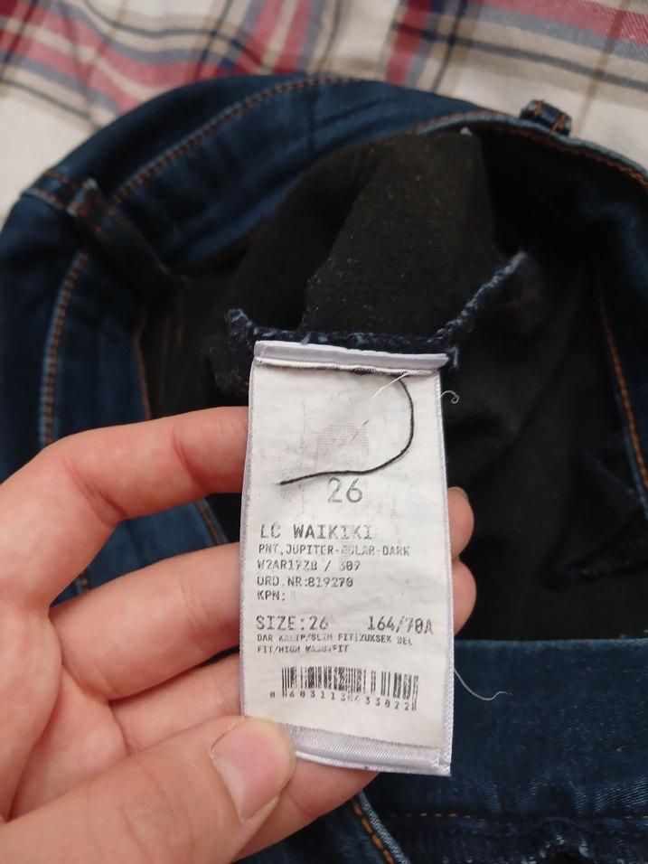 Düğmeli Mavi Kadın Midi Denim Pantolon - Görsel 3