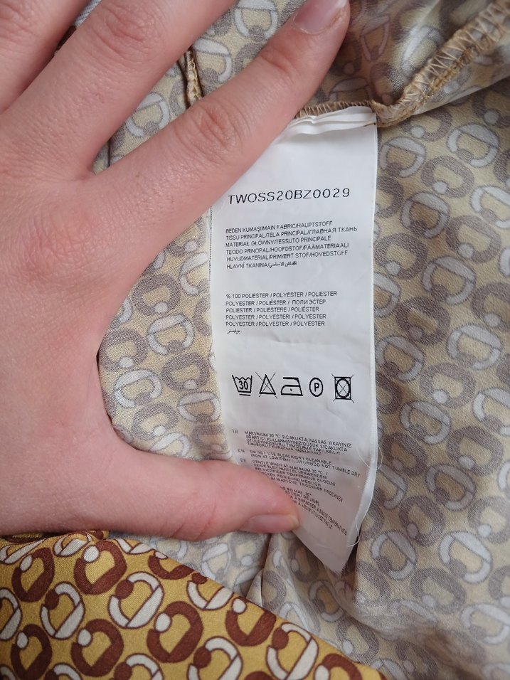 Bohem V Yaka Düğmeli Maternity Bluz - Görsel 4