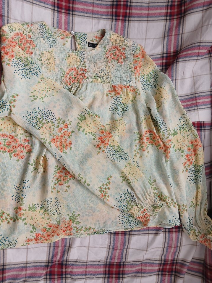 Çiçek Desenli Bohem Kadın Bluz - Görsel 4