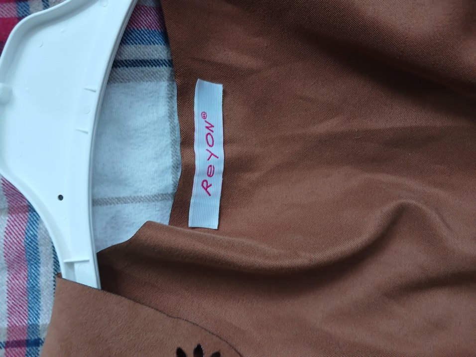 Kahverengi Süet Dantel Detaylı Bohem Yelek - Görsel 3