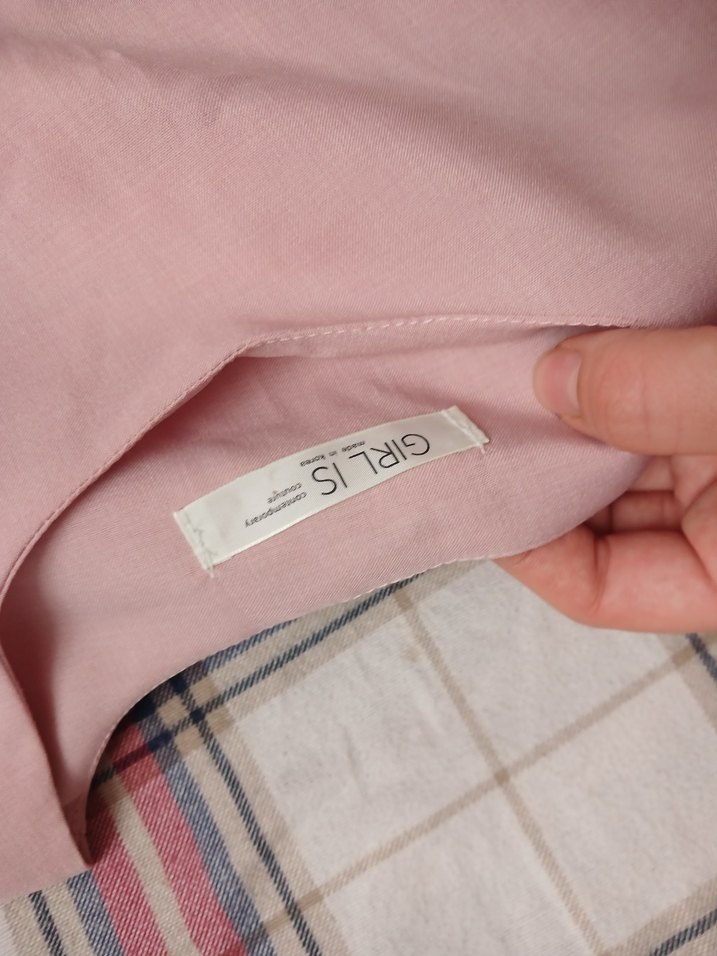 Pembe Kısa Kollu Kadın Bluz - Görsel 3