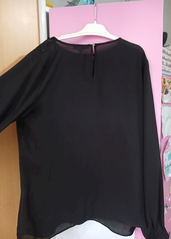 Kadın Siyah Piliseli Uzun Kollu Bluz - Görsel 2