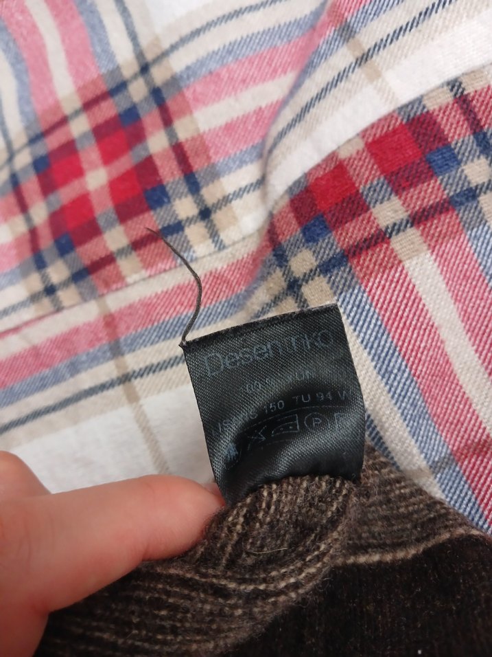 Düğmeli Kahverengi Yün Kadın Hırka - Görsel 5