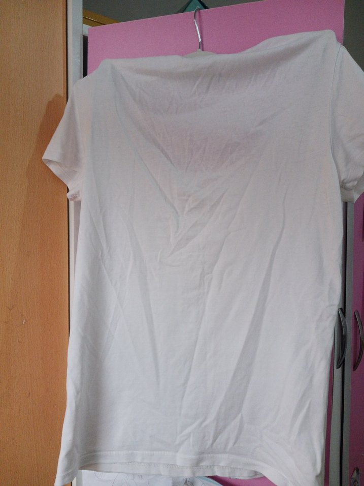 Beyaz Kısa Kollu Kadın Tişört - Görsel 2