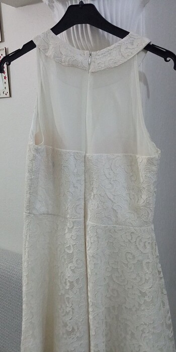 40 Beden beyaz Renk Bayan gupurlu elbise