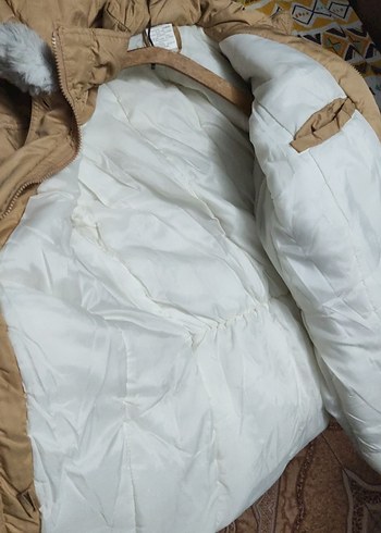 Bej Fermuarlı Kadın Kışlık Mont - Görsel 8