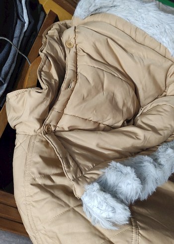 Bej Fermuarlı Kadın Kışlık Mont - Görsel 7