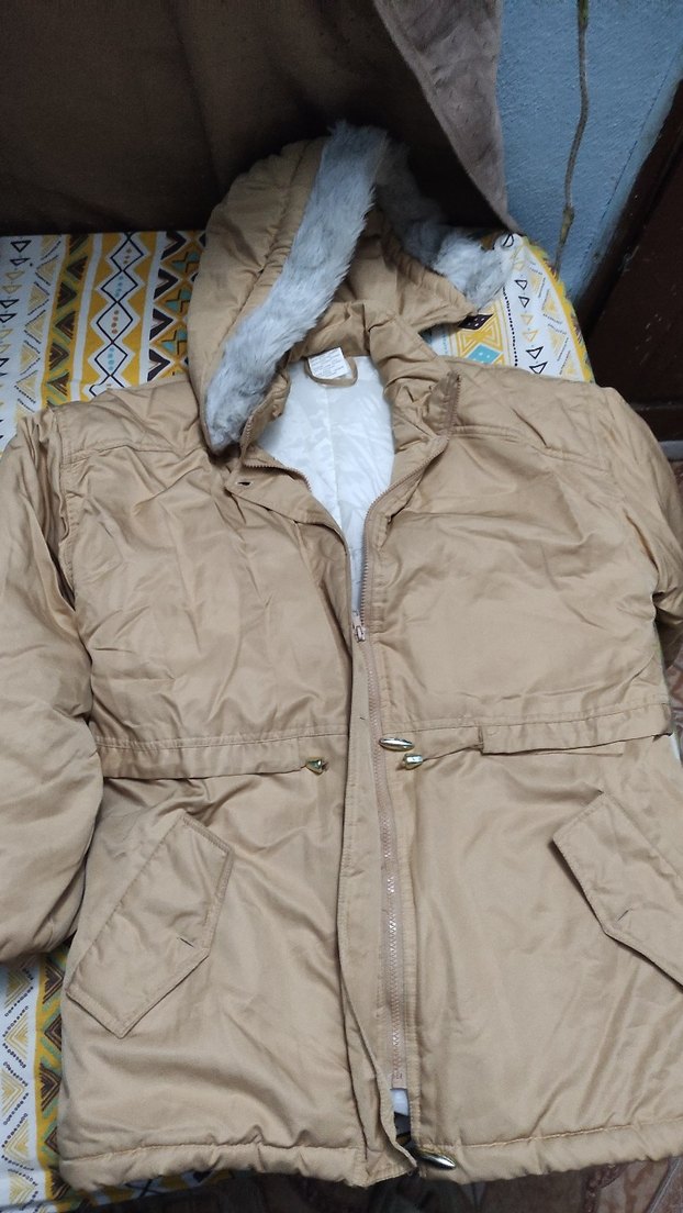 Bej Fermuarlı Kadın Kışlık Mont - Görsel 2