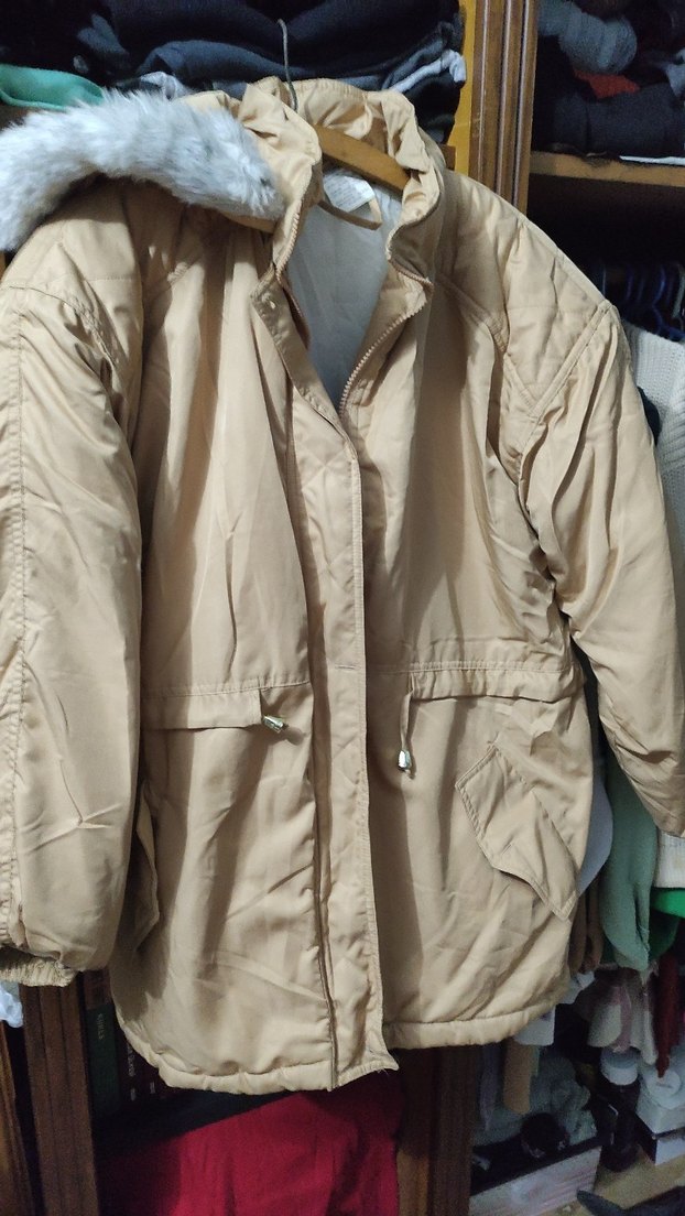 Bej Fermuarlı Kadın Kışlık Mont - Görsel 5