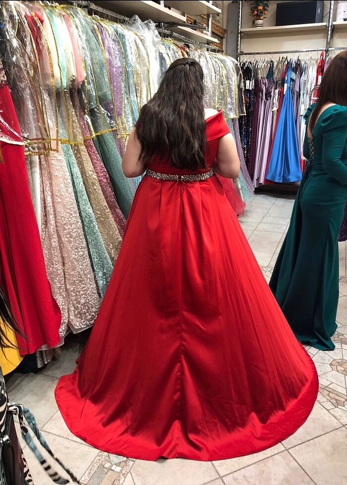 Büyük beden kına elbisesi - Görsel 3