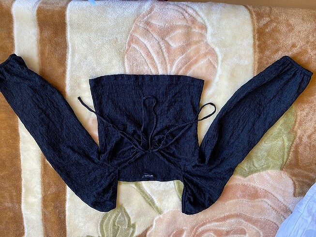 Siyah Crop bluz
