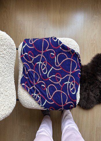 Zara Renkli Pliseli Kadın Fular - Görsel 2