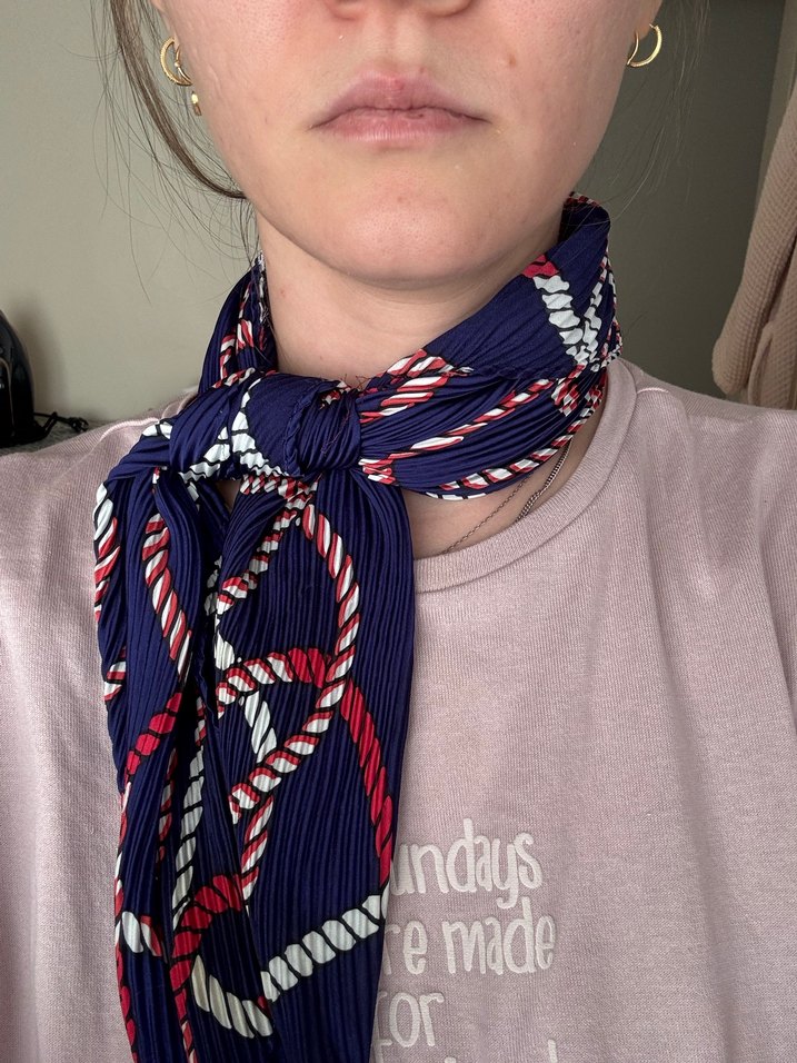 Zara Renkli Pliseli Kadın Fular - Görsel 5