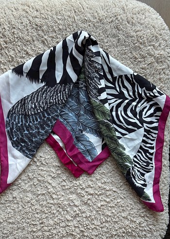 Bohem Çok Renkli Desenli Kadın Fular - Görsel 2