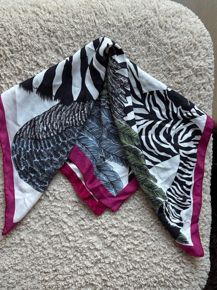 Bohem Çok Renkli Desenli Kadın Fular - Görsel 2