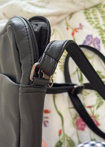 Siyah Minimalist Deri Omuz çantası - Görsel 3