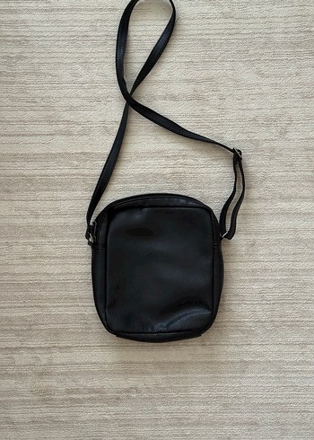Siyah Minimalist Deri Omuz çantası - Görsel 2