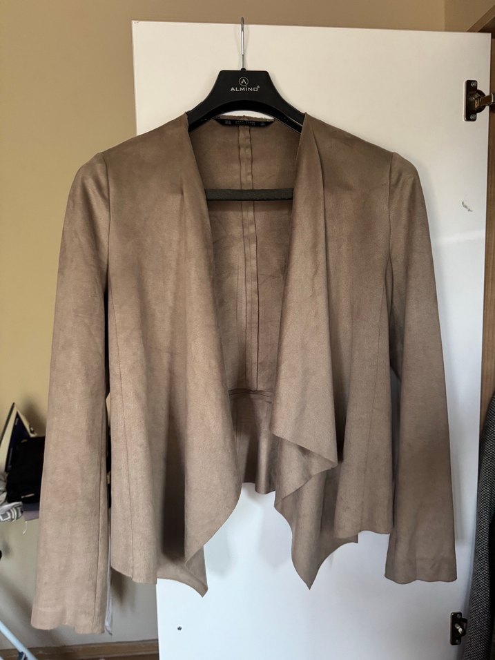 Sütlü Kahve Kadın Süet Ceket - Görsel 3