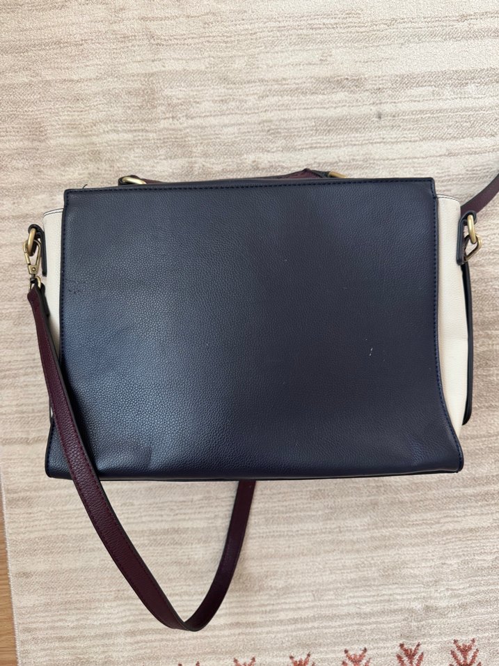 Bordo Deri Çok Gözlü Dikdörtgen Ofis Çantası - Görsel 3