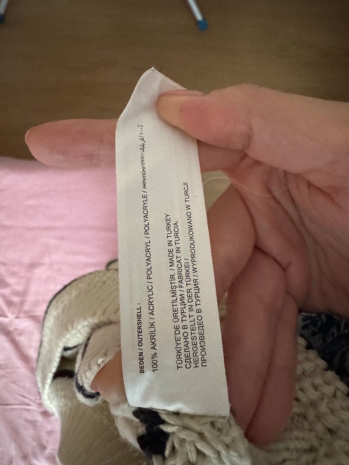 Beyaz Çizgili Triko Kadın Kazak - Görsel 3