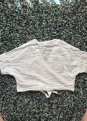 Pamuklu Beyaz Bohem Düğmeli Bluz - Görsel 3