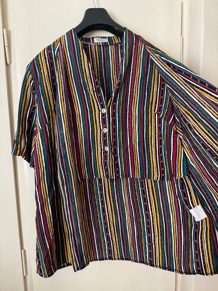 Vintage Bohem Çok Renkli Kadın Gömlek - Görsel 2