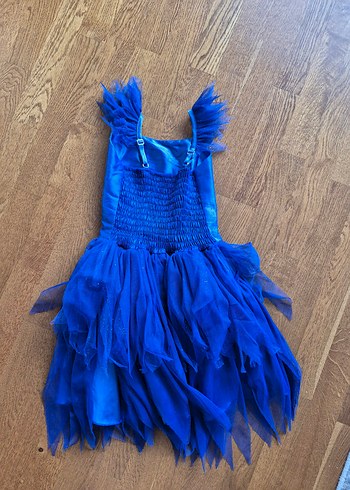 Mavi Straplez Kız Elbisesi - Görsel 4