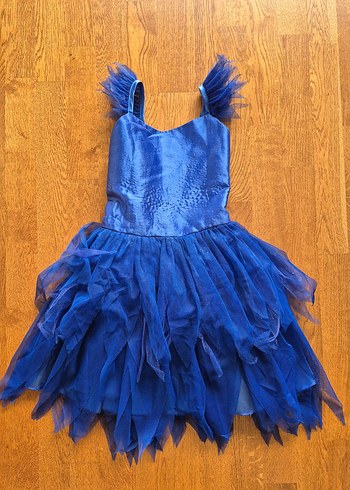 Mavi Straplez Kız Elbisesi - Görsel 3