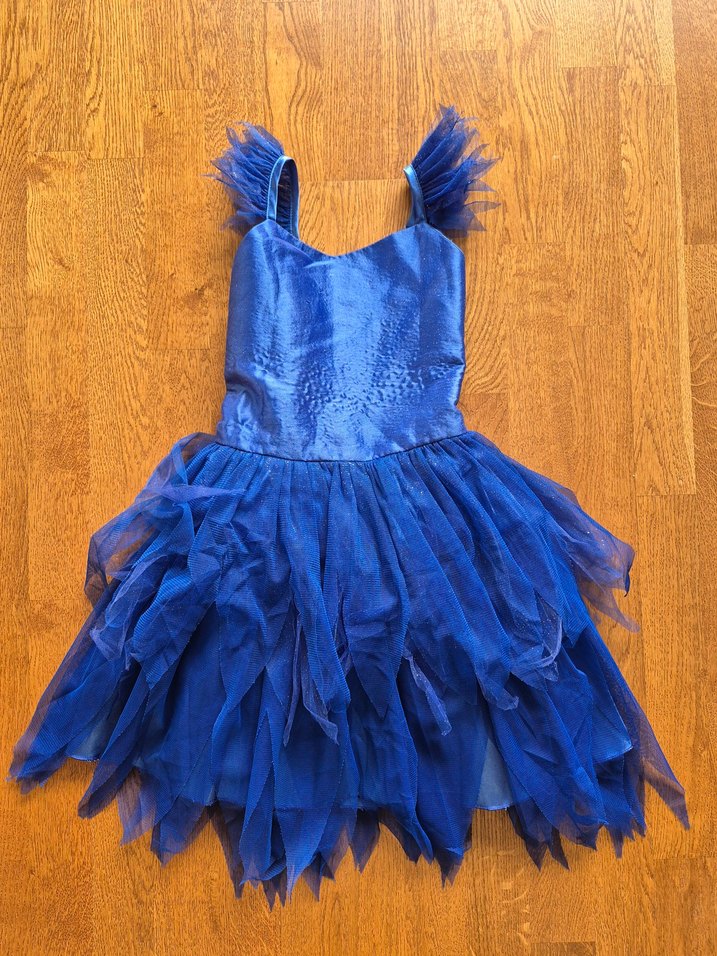 Mavi Straplez Kız Elbisesi - Görsel 3