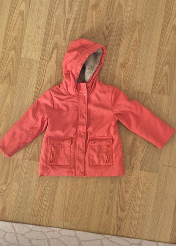 Mango Marka Kız Çocuk Kapüşonlu İçi Kürklü Mont - Görsel 3