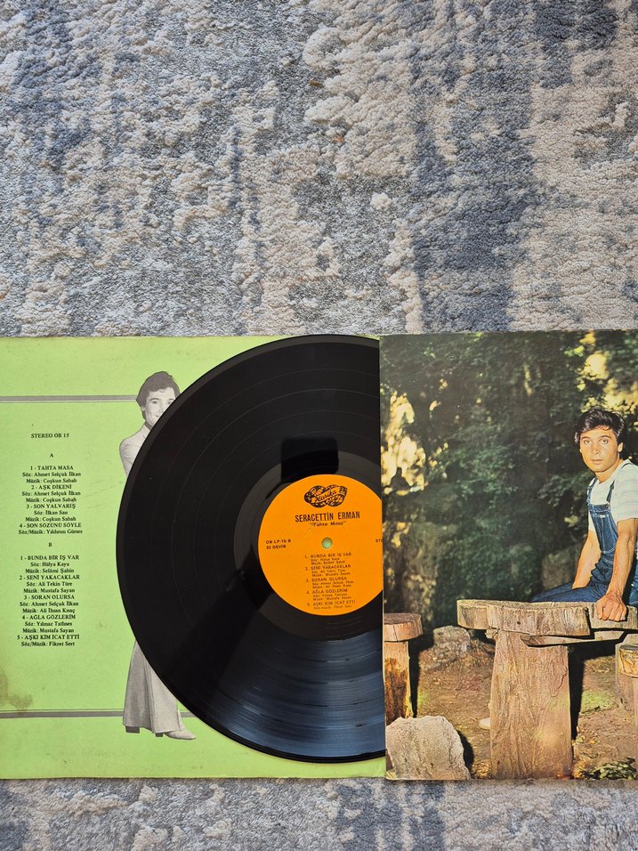 Seracettin Erman - Tahta Masa Plak - Görsel 2