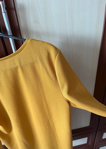 Hardal Uzun Kollu Kadın Bluz - Görsel 4