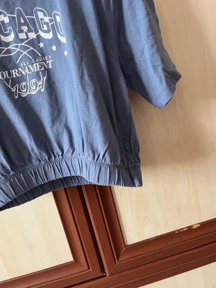 Mavi Baskılı Kısa Kollu Tişört Trendyolmilla - Görsel 2