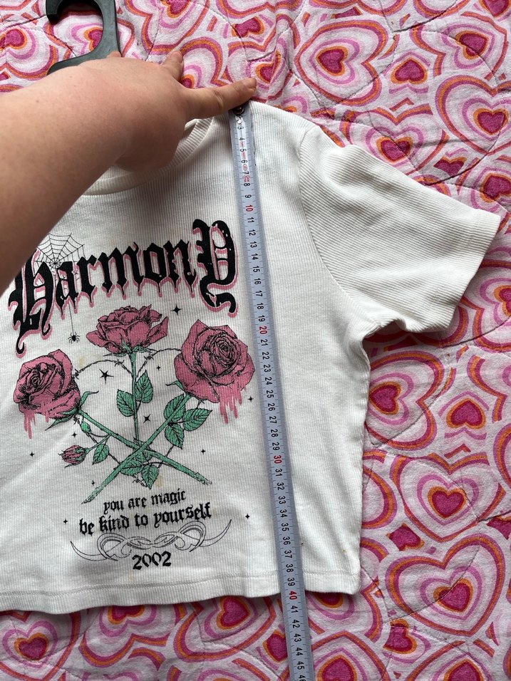 Beyaz  Baskılı Kısa Kollu Tişört - Görsel 4