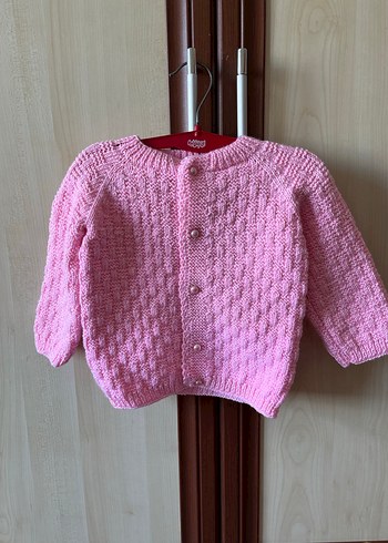 Kız Bebek Pembe Örgü Hırka 1-2 yaş - Görsel 6