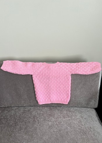 Kız Bebek Pembe Örgü Hırka 1-2 yaş - Görsel 2