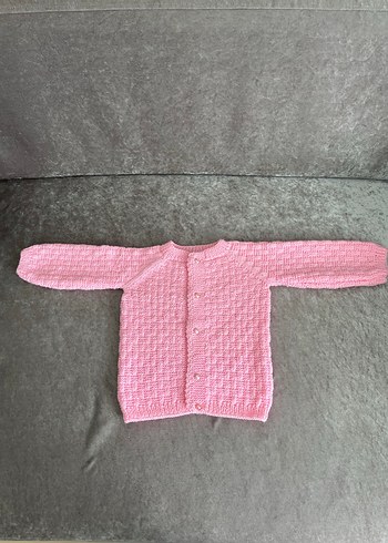 Kız Bebek Pembe Örgü Hırka 1-2 yaş - Görsel 3